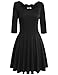 Meaneor Women's Low Cut Swing Fit and Flare Cocktail Dress