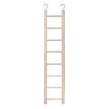 Birdie Basics 8-Step Wood Ladder for Bird, 14 Inch