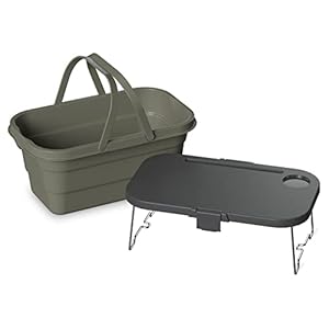 [Amazonブランド] Umi(ウミ) 折りたたみ バスケット バケツ (ミリタリーグリーン)