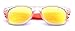 Colorful Retro Fashion Sunglasses - Translucent Clear Matte Frame - Color Mirrored Lenses - Clear & Orange