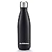 My Collection Insulated Double Wall Vacuum Stainless Steel Water Bottle, 17 oz, Cola Shaped (black)