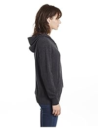 De la Mujer 100% cachemir. Con cierre frontal sudadera con capucha chaqueta de punto Sweater con bolsillos y cordón de ajuste
