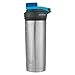 Contigo Shake & Go Fit Stainless Steel Shaker Bottle, Vacuum-Insulated Gym Water Bottle with Whisk, 24oz Protein Blender, Carolina Blue