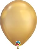 Qualatex Chrome Gold Metallic 11 inch Latex Balloons 25 Count