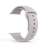 MoKo Apple Watch Band Series 1 Series 2, Soft Silicone Replacement Sports Band for 38mm Apple Watch 2015 & 2016 All Models, LAVENDER (Not fit 42mm Versions)