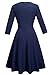 HOMEYEE Women's Sleeveless Cocktail A-Line Embroidery Party Summer Wedding Guest Dress A079 (12, Dark Blue + 3/4 Sleeve)