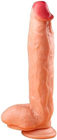 Lovecm 12 Inch Super Huge Long Massage Wand Handsfree Big Personal Relax Toys for Women (Color : Beige)