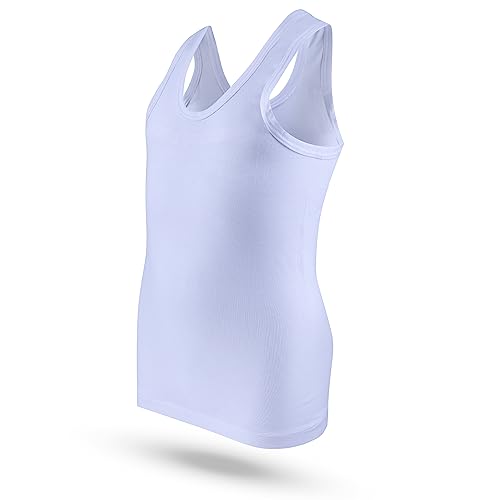 RUPA Frontline Sleeveless Vest for Boys, 100% Cotton Material, Round Neck, Regular Fit, Pack of 5 White 4