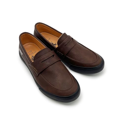 U.S. POLO ASSN. ユーエスポロアッスン ローファー コートソール スニーカー底 カジュアル 通勤 通学 コイン レディース ブラウン ＢＲ 24.0cm