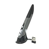 Lcyyo@ PR-03 Portable 2.4G Wireless Adjustable 800/1200/1600DPI Digital Pen Mouse USB Ergonomic Mice for Computer Laptop Notebook Desktop (Grey)