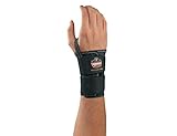 Ergodyne ProFlex 4010 Double-Strap Right Wrist Support, Black, Large
