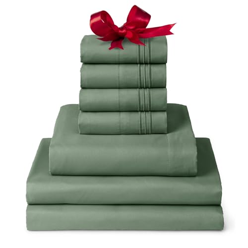 Mellanni Iconic Split King Sheet Set - 7-Piece Bed