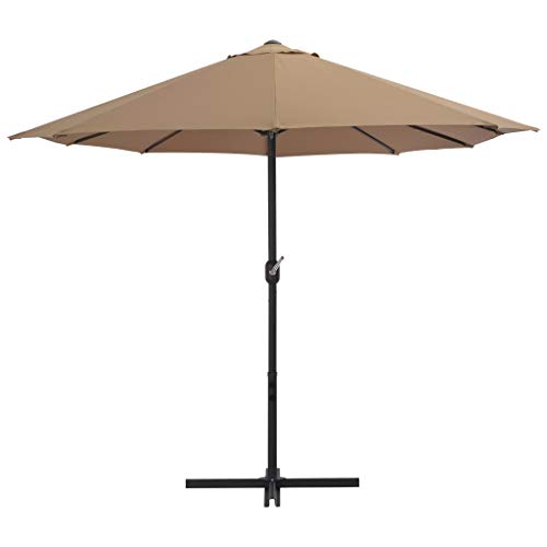 Qnotici Sonnenschirm mit Aluminium-Mast UV-Schutz Sonnenschutz Gartenschirm Marktschirm Terrassenschirm 460 x 270 cm… – Bild 4
