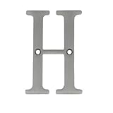 Bolton Hardware Letter 3 Inch Solid Brass Satin Nickel Finish House Letter Raised 3/16