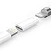 Atic Apple Pencil Charging Adapter, Portable Charging Cable Connector Female to Female Cable Convertor for Apple iPad Pro Pencil, White