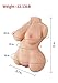12.13LB Sex Doll Torso Male Masturbator with Realistic Tight Vaginal Anal Opening for Male Masturbation, PALOQUETH 3 in 1 Adult Sex Toy with Big Boobs for Men Orgasm