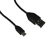 HTC Original Micro USB Data Cable for Thunderbolt, Inspire 4G, Incredible 2, HD7, EVO 4G and Desire S Mobile Phones - Non-Retail Packaging - Black