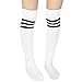 Teens Soccer Socks 4 Pack Boys Girls Cotton Knee Long Team Socks Children Sport Socks (8-12 Years, Rainbow 1)