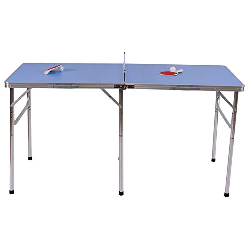 USA_BEST_SELLER 60" Portable Tennis Ping Pong Folding Table with Accessories 2 Paddles and 2 Ping Pong Balls