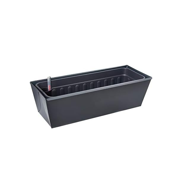 Gabioka flowerbox 60cm DE Luxe mit Wasserstandsanzeige und Wasserspeicher Blumenkasten/Gewürzlinge/Gartendeko…