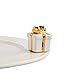 nora fleming Golden Wishes (White Gift) A185 - Hand-Painted Ceramic Unique Décor - Summer Minis for the Home and Office