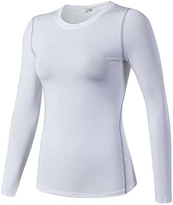 HuaTu Women Performance Compression Base Layer Long Sleeve Crew Neck Tops Tee T Shirts