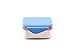 Kid Basix Safe Snacker Stainless Steel Lunchbox Container with Attached Lid, Blue, Small
