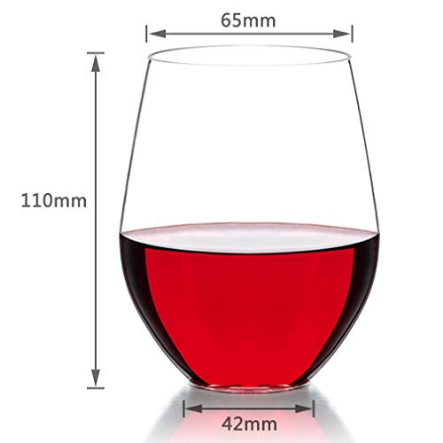 MICHLEY Unzerbrechlich Tritan-Kunststoff weingläser 470 ml trinkglas gläser fur Camping Party, BPA-frei plastik Tasse… – Bild 4