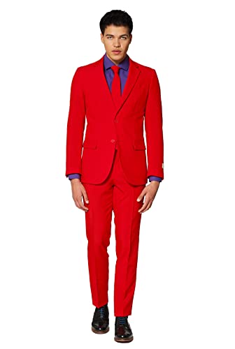 Photo 1 of OppoSuits - Men's - Solid Color Suit Red Devil - 40 - Red