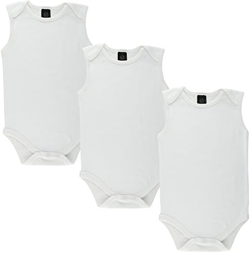 Baby Cotton White Undershirts Bodysuits 3 Pack by Little Pipers