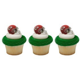 24 Nfl Kansas City Chiefs Helmet Rings Designer Cake Cupcake Topper New On Galleon Philippines