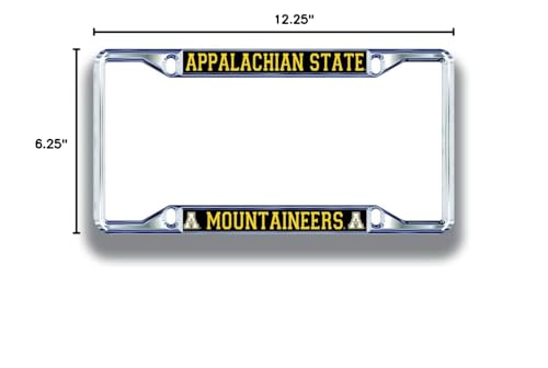 Appalachian State Mountaineers License Plate Frame Silver