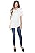 A+D® Womens Casual A-Line Loose Tunic Blouse Top w Scoop Neck (White, Small)