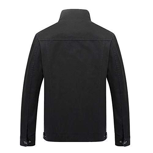 Realdo Mens Military Combat Jacket Clearance, Winner Casual Zipper Tactical Pocket Long Sleeve Cargo Coat(4X-Large,Black)