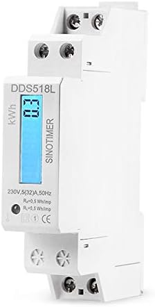 SINOTIMER Single Phase Power Consumption Energy Watt Analyzer KWh AC 230V Digital LCD Electricity Usage Monitor Wattmeter - White