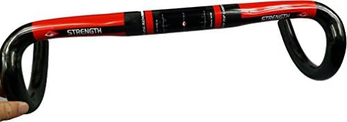 Strength Carbon Fiber Handlebar Road Bike Bicycle Cycling Handbar Dia 31.8 Length 400 Red