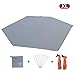 TRIWONDER Camping Tarp Waterproof Tent Footprint Hammock Rain Fly Cover Ground Cloth Small Lightweight Tent Floor Mat Camp Shelter Canopy for Hiking Backpacking Outdoor (Dark Grey- XL)