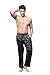 Tony & Candice Men's Satin Pajama Pants Long PJ Bottoms (Large, Black)