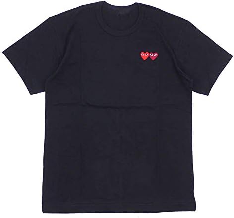 Dlayoo Comme des Garcons CDG Play T-Shirt Women Men's Short-Sleeved red Hearts