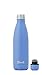 S'well Vacuum Insulated Stainless Steel Water Bottle, 17 oz, Monaco Blue with matching cap
