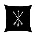 Goodtrade8 GOTD 18x18 Pillowcase Arrows Throw Pillow Case Cushion Cover Gifts Decorations Ornaments Decorative Decor (Black)