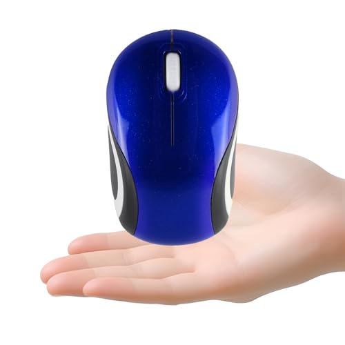 Photo 1 of elec Space Mini Small Wireless Mouse for Travel Optical Portable Mini Cordless Mice with USB Receiver for PC Laptop Computer (Blue)