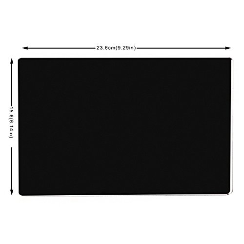 Mouse Pad, Qcute 9.18" 6.11" Gaming Aluminum Mouse Pad W Non-Slip Rubber Base & Micro Sand Blasting Aluminium Surface for Fast and Accurate Control (Small, Light Black)