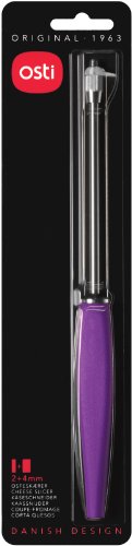 Osti OSTI-522-US1 OT522PURPLE Original Cheese Slicer in Stainless Steel with Purple Handle, 9