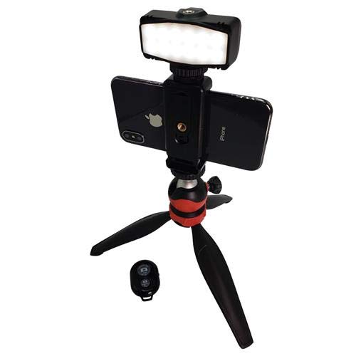 DLC Gizmo Mini Tripod LED Traveler Kit Smartphones Digital Cameras