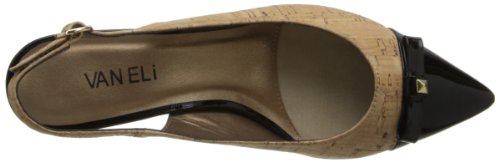 VANELi Women's Tiffany Spectator Pump,Natural Cork/Black Smack Met Patent,6.5 M US - Thumbnail 7