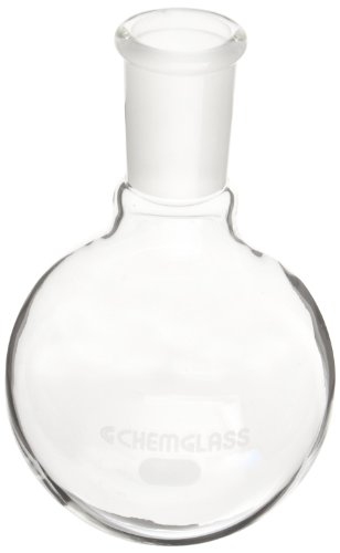 Chemglass cg-1506-17 glass 250ml heavy wall single neck round bot…