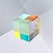 3 Pack Optical Glass, RGB Dispersion Prism Cube, for Teaching Light Spectrum Physics (Varied Size)