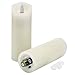 Battery Candles, Flickering Flameless Candles Set of 2 x 7 Battery Operated Candles Real Wax Pillar with Remote Timer By Comenzar