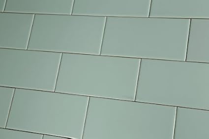 Sample Of Mini Metro Duck Egg Gloss Flat Wall Tiles 7 5x15cm